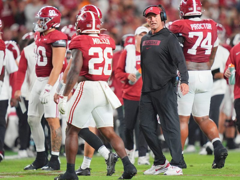 Kalen DeBoer dressed in his black assassin’s hoodie, and Alabama zapped another ranked opponent. This time, Tennessee fell victim.
If Ty Simpson keeps playing like this, he’ll be a Heisman Trophy finalist.
Interception swings game to Alabama.
TUSCALOOSA, Ala. – Must be the hoodie.
Couldn’t just be that Kalen DeBoer has become the best big-game coach in the country.
Seriously. Look it up. Peep his record against ranked opponents. It’s mind-bogglingly brilliant.
Couldn’t just be that DeBoer’s got Alabama playing like it intends to spend the first Saturday of December in Atlanta, competing for an SEC championship. And it couldn’t just be that he’s got his quarterback playing like he’ll be in New York City the following week.
Nah, it must be that “black hoodie of death.”
A mere seven weeks ago, Alabama and its coach were the butt of the joke.
Now, he’s Darth DeBoer. His No. 6 Crimson Tide just zapped a fourth straight ranked opponent, felling No. 11 Tennessee 37-20 at Bryant-Denny Stadium.
Alabama fans were ready for a bloodletting after DeBoer’s second season as the GOAT’s heir started with a pathetic performance in a loss at Florida State.
Boosters were grumbling, and the mood was such that one fan played the Powerball with hopes of winning so she could personally cover DeBoer’s buyout that tops $60 million and run him out of town. Seriously.
Better save those shekels. If Alabama keeps this up, this season will include bonuses, not buyouts, for DeBoer.
From Penn State to LSU and lands in between, what opposing fan bases would give for a coach with DeBoer’s 19-3 career record against ranked opponents, or his now 14-2 record in that assassin’s hoodie. All other game-day attire has been retired. DeBoer ought to burn that red polo he wore against Florida State, but he protected the precious hoodie from cigar smoke while players enjoyed a puff, as is tradition after the Third Saturday in October rivalry.
‘I told the guys not to get any ashes on it,’ DeBoer quipped.
Alabama, Ty Simpson continue march toward SEC championship game
Inside the messy SEC, only Texas A&M remains undefeated, but who wants to take on Alabama? It’s toppled Georgia and halted the nation’s longest home winning streak. It regained its honor against Vanderbilt. It survived Missouri. It mauled Tennessee.
Nobody should take wins like these for granted in perilous times like these, inside this unforgiving conference, not when Texas needs overtime to survive Kentucky, and Texas A&M is pushed to the brink by Arkansas and LSU’s losing to Vanderbilt.
These aren’t the 2022 Vols, and their pass defense is especially vulnerable. Quarterback Ty Simpson took full advantage, deftly passing for 253 yards. Tennessee fits into that middle glob of SEC teams that are pretty good, but not great. Alabama’s established itself onto a higher tier.
No, I’m not declaring Alabama “back,” because what does that even mean? Nick Saban’s dynasty is finished. This six-game win streak doesn’t change that. What this does do is establish Alabama as a top playoff contender, maybe even the SEC’s best national championship contender.
Anyway, Alabama’s not winning with the joyless murderball style that became the hallmark of Saban’s peak. This is a quarterback-fueled uprising.
Simpson’s playing as well as any quarterback south of the Mason-Dixon Line, and his wide receivers are some of the finest this side of Columbus, Ohio.
On Alabama’s first drive, Simpson faced peril. Two pass rushers had him pinned in — or so it seemed. He danced in the end zone to buy time, then fired a strike to Josh Cuevas to move the chains on third down. That entire first drive — a 91-yard march — became a master class of quarterbacking by this veteran who sat behind Bryce Young, then Jalen Milroe, and waited his turn to become a star in a transfer age. He went from a preseason question mark to a midseason premier asset.
Tide turns to Alabama on pivotal interception
Good as he was, Simpson’s arm didn’t deliver this victory.
This one swung on a 14-point twist on the final play before halftime. Tennessee’s Joey Aguilar flipped a pass toward the end zone, where Miles Kitselman was running an out route toward the pylon.
If Aguilar’s pass had found its mark, the Vols would have gone to their locker room trailing by just two points, having stolen the momentum. Instead, Alabama cornerback Zabien Brown stole the football.
Aguilar’s pass lacked the required zip, and it sailed to Kitselman’s back shoulder instead of leading him. Brown jumped the route, pried the pigskin from the sky and won a 99-yard footrace to the opposite end zone. A would-be seven points for Tennessee became seven for Alabama.
And the Tide hooped and hollered on their way to the locker room, and their fans pumped their red and white pompoms, and Tennessee was toast.
“Love it,” DeBoer said in his radio interview on his way to the halftime locker room.
Keep beating rivals like this, wearing that black hoodie, and maybe these rabid fans in this football-crazed state will even learn to love him back.
<em>Blake Toppmeyer is the USA TODAY Network’s senior national college football columnist. Email him at BToppmeyer@gannett.com and follow him on X @btoppmeyer.</em>
This post appeared first on USA TODAY Alabama smokes Tennessee, DeBoer is college football’s top big-game coach
